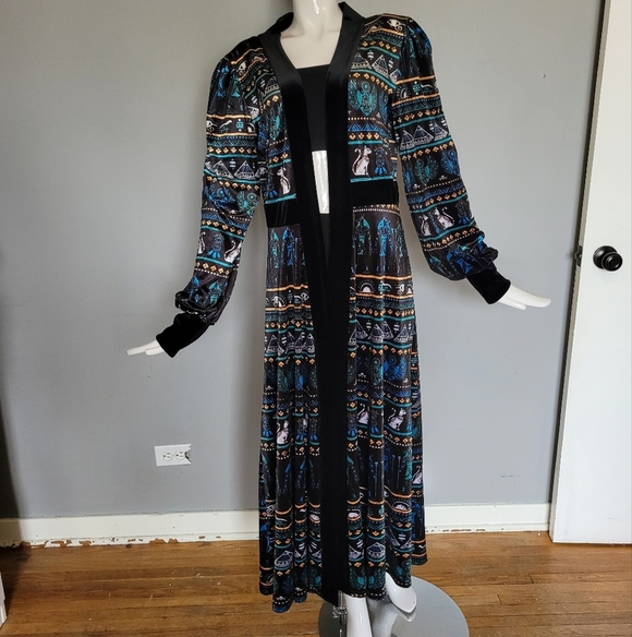 Blackmilk Ancient Egypt Velvet Maxi Jacket, BNWT, Size L - Picture 2 of 8